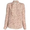 Saint Laurent Tieneck Floral-Print Blouse
