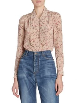 Saint Laurent Tieneck Floral-Print Blouse 10 Saint Laurent Tieneck Floral-Print Blouse -Saint Laurent Sales Store unnamed file 557