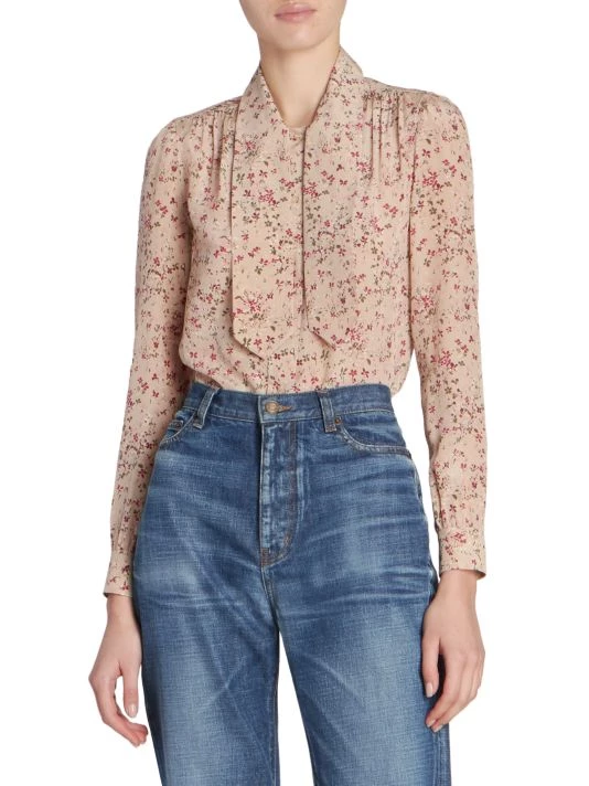 Saint Laurent Tieneck Floral-Print Blouse 5 Saint Laurent Tieneck Floral-Print Blouse - Image 3