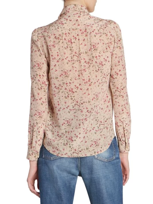 Saint Laurent Tieneck Floral-Print Blouse 7 Saint Laurent Tieneck Floral-Print Blouse - Image 5