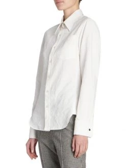 Saint Laurent Cotton-Linen Blouse -Saint Laurent Sales Store unnamed file 580