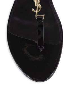 Saint Laurent Cassandra Patent Leather Slingback Thong Sandals -Saint Laurent Sales Store unnamed file 586