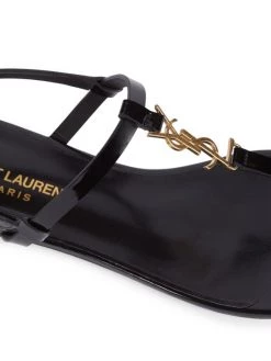 Saint Laurent Cassandra Patent Leather Slingback Thong Sandals -Saint Laurent Sales Store unnamed file 588