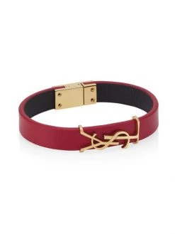 Saint Laurent Opyum Leather Bracelet