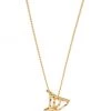 Saint Laurent Monogram Twist Pendent Necklace -Saint Laurent Sales Store unnamed file 599