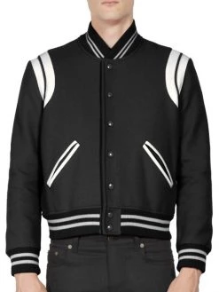 Saint Laurent Teddy Wool Blend Jacket For Men