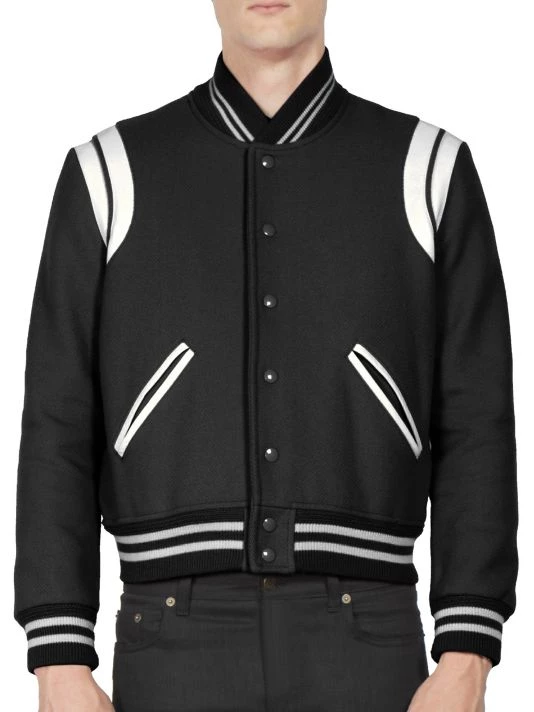 Saint Laurent Teddy Wool Blend Jacket For Men 2 Saint Laurent Teddy Wool Blend Jacket For Men