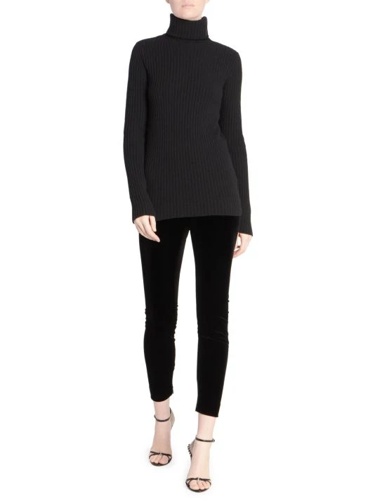 Saint Laurent Ribbed Virgin Wool Turtleneck Noir 4 Saint Laurent Ribbed Virgin Wool Turtleneck Noir - Image 2