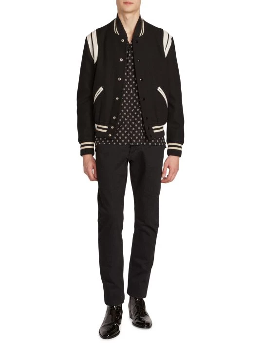 Saint Laurent Teddy Wool Blend Jacket For Men 3 Saint Laurent Teddy Wool Blend Jacket For Men - Image 2
