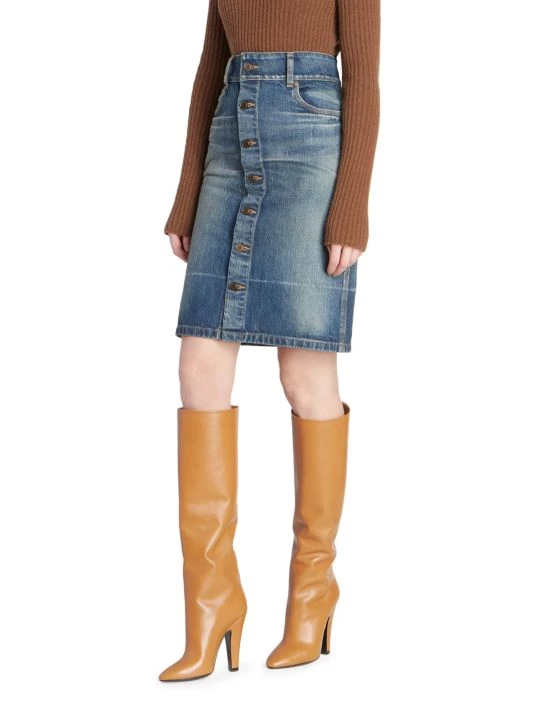 Saint Laurent 90s High-Rise Denim Pencil Skirt 6 Saint Laurent 90s High-Rise Denim Pencil Skirt - Image 4
