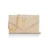 Saint Laurent Envelope Monogram Matelassé Leather Wallet-On-Chain Khaki -Saint Laurent Sales Store unnamed file 633