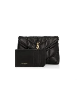 Saint Laurent Small Puffy Quilted Leather Clutch Black -Saint Laurent Sales Store unnamed file 645