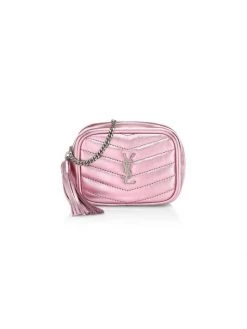 Saint Laurent Baby Lou Metallic Leather Crossbody Bag