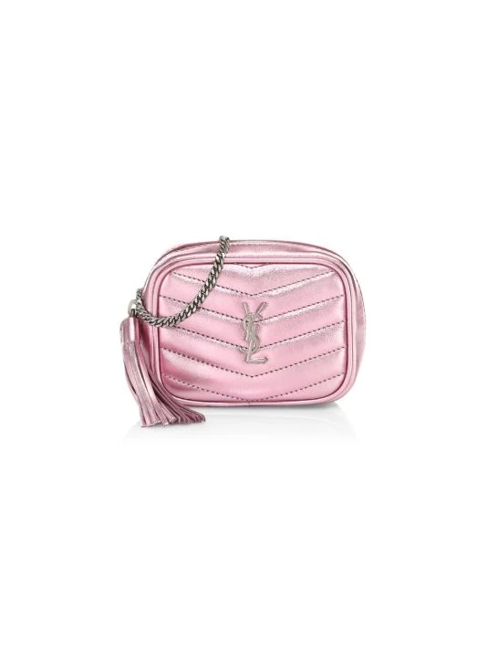 Saint Laurent Baby Lou Metallic Leather Crossbody Bag 3 Saint Laurent Baby Lou Metallic Leather Crossbody Bag