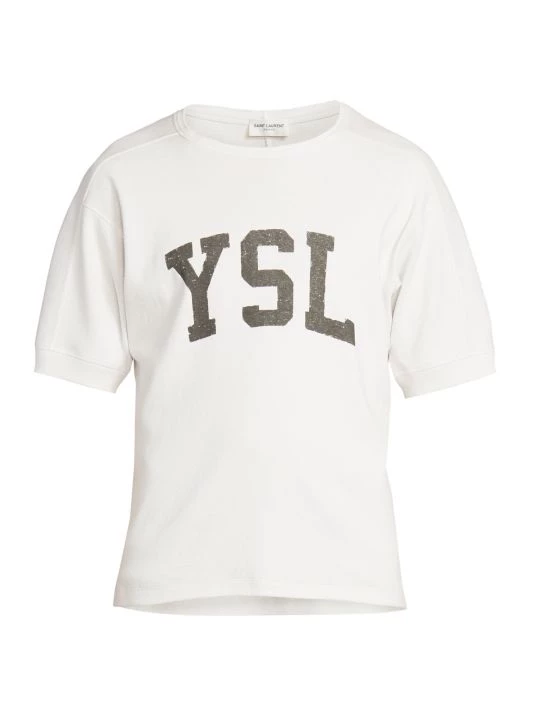 Saint Laurent Collegiate Logo T-Shirt For Men 3 Saint Laurent Collegiate Logo T-Shirt For Men