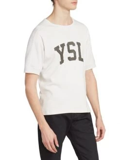 Saint Laurent Collegiate Logo T-Shirt For Men 11 Saint Laurent Collegiate Logo T-Shirt For Men -Saint Laurent Sales Store unnamed file 695