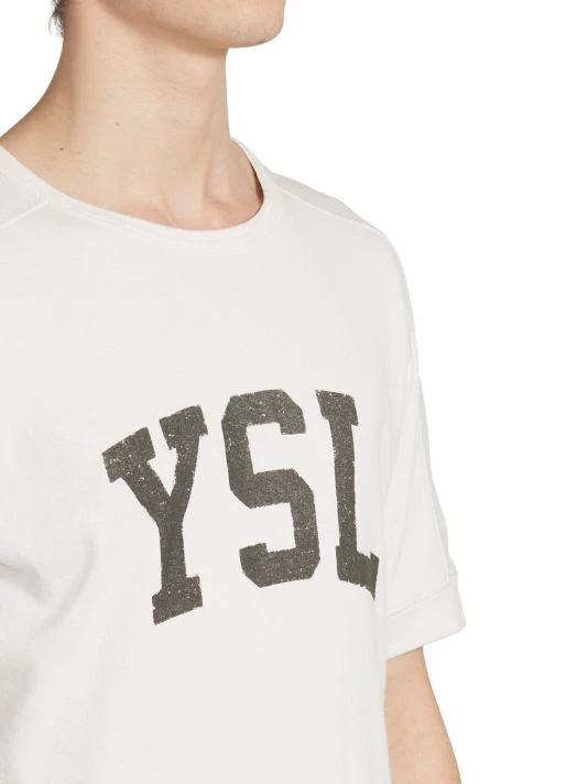 Saint Laurent Collegiate Logo T-Shirt For Men 8 Saint Laurent Collegiate Logo T-Shirt For Men - Image 6