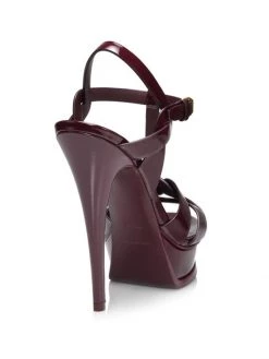 Saint Laurent Tribute 105MM Patent Leather Platform Sandals -Saint Laurent Sales Store unnamed file 726