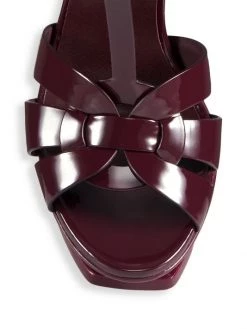 Saint Laurent Tribute 105MM Patent Leather Platform Sandals -Saint Laurent Sales Store unnamed file 727