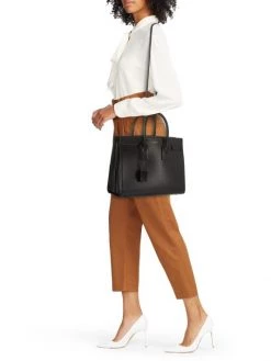 Saint Laurent Small Carryall Sac De Jour Leather Satchel Noir Noir -Saint Laurent Sales Store unnamed file 738