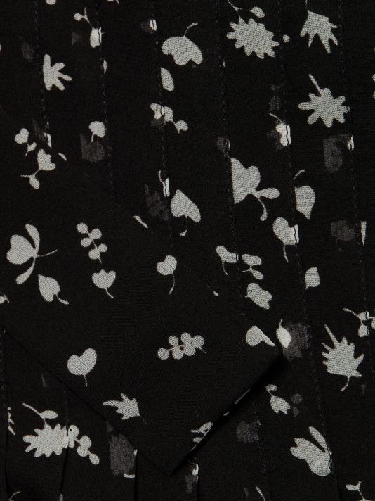 Saint Laurent Ruffle Neck Floral Dress 9 Saint Laurent Ruffle Neck Floral Dress - Image 7