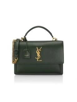 Saint Laurent Medium Sunset Leather Top Handle Bag Vert Fonce -Saint Laurent Sales Store unnamed file 752