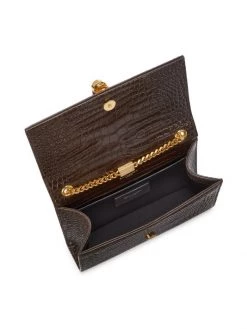 Saint Laurent Small Kate Crocodile-Embossed Leather Shoulder Bag With Tassel Noir -Saint Laurent Sales Store unnamed file 779