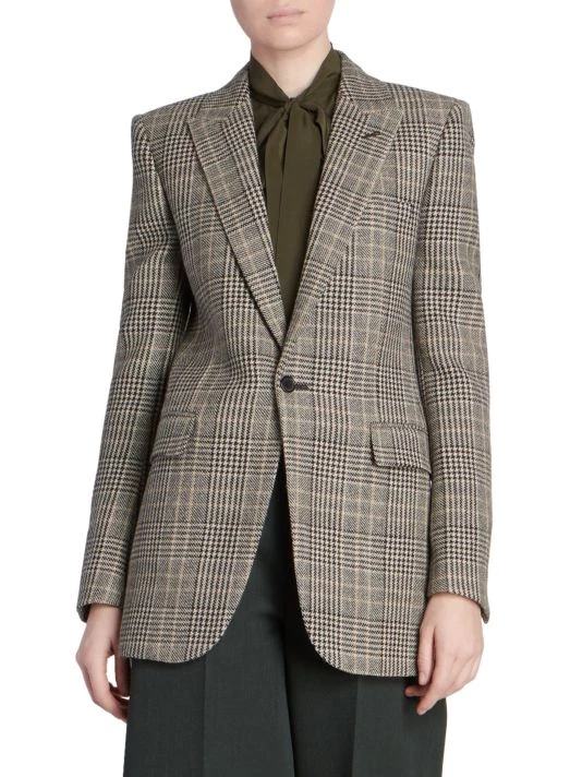 Saint Laurent Houndstooth Plaid Jacket 5 Saint Laurent Houndstooth Plaid Jacket - Image 3