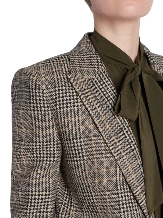 Saint Laurent Houndstooth Plaid Jacket 9 Saint Laurent Houndstooth Plaid Jacket - Image 7