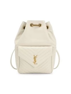 Saint Laurent Chevron Quilted Backpack New Vert