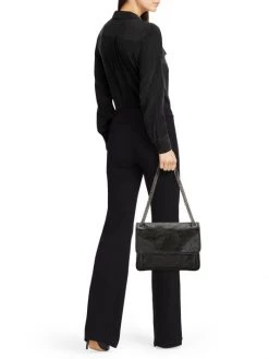 Saint Laurent Medium Niki Leather Shoulder Bag Crema -Saint Laurent Sales Store unnamed file 818