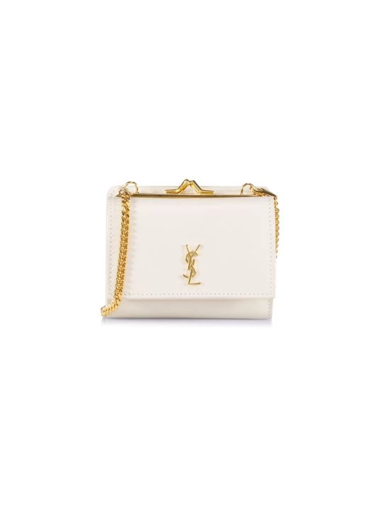 Saint Laurent Leather Crossbody Pouch Cream 7 Saint Laurent Leather Crossbody Pouch Cream - Image 5