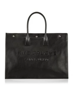 Saint Laurent Noe YSL Rive Gauche Leather Shopper For Men Dark Kaki
