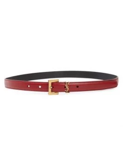 Saint Laurent Monogram Lacquer Leather Belt Crema Soft -Saint Laurent Sales Store unnamed file 898