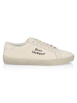 Saint Laurent Signature Logo Low-Top Sneakers For Men