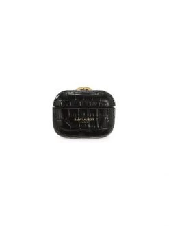 Saint Laurent Croc-Embossed Leather AirPods Pro Case