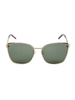 Saint Laurent Monogram Metal Spoiler 62MM Cat Eye Sunglasses