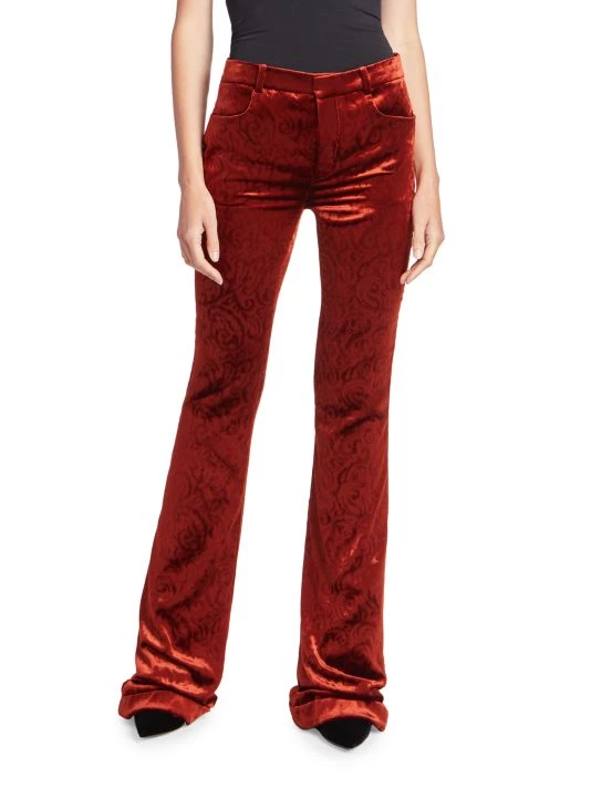 Saint Laurent Patterned Velvet Bootcut Pants 5 Saint Laurent Patterned Velvet Bootcut Pants - Image 3