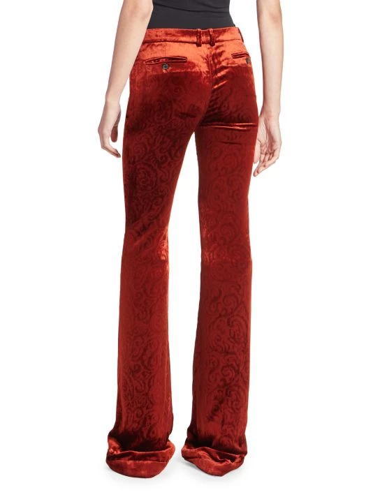 Saint Laurent Patterned Velvet Bootcut Pants 7 Saint Laurent Patterned Velvet Bootcut Pants - Image 5