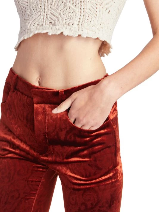 Saint Laurent Patterned Velvet Bootcut Pants 8 Saint Laurent Patterned Velvet Bootcut Pants - Image 6