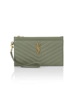 Saint Laurent Monogram Matelassé Leather Pouch