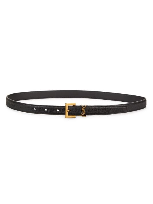 Saint Laurent Monogram Leather Belt 3 Saint Laurent Monogram Leather Belt